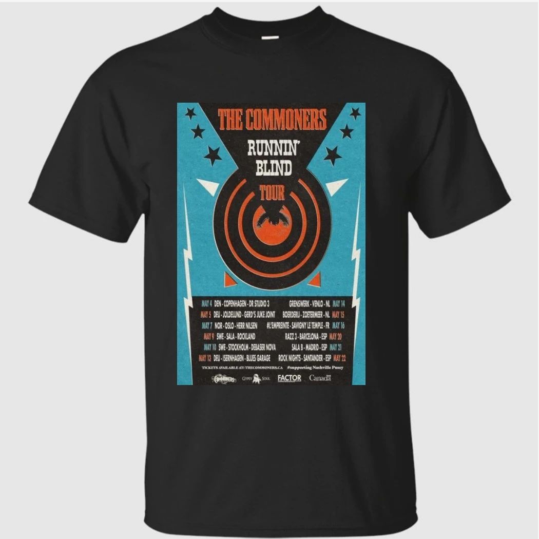 The Commoners May 2026 Poster Runnin Blind Tour Shirt