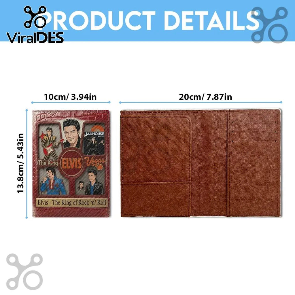 Elvis Presley Vegas Themed Faux Leather Passport