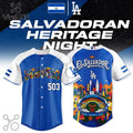 Los Angeles Dodgers Salvadoran Heritage Night Blue Jersey