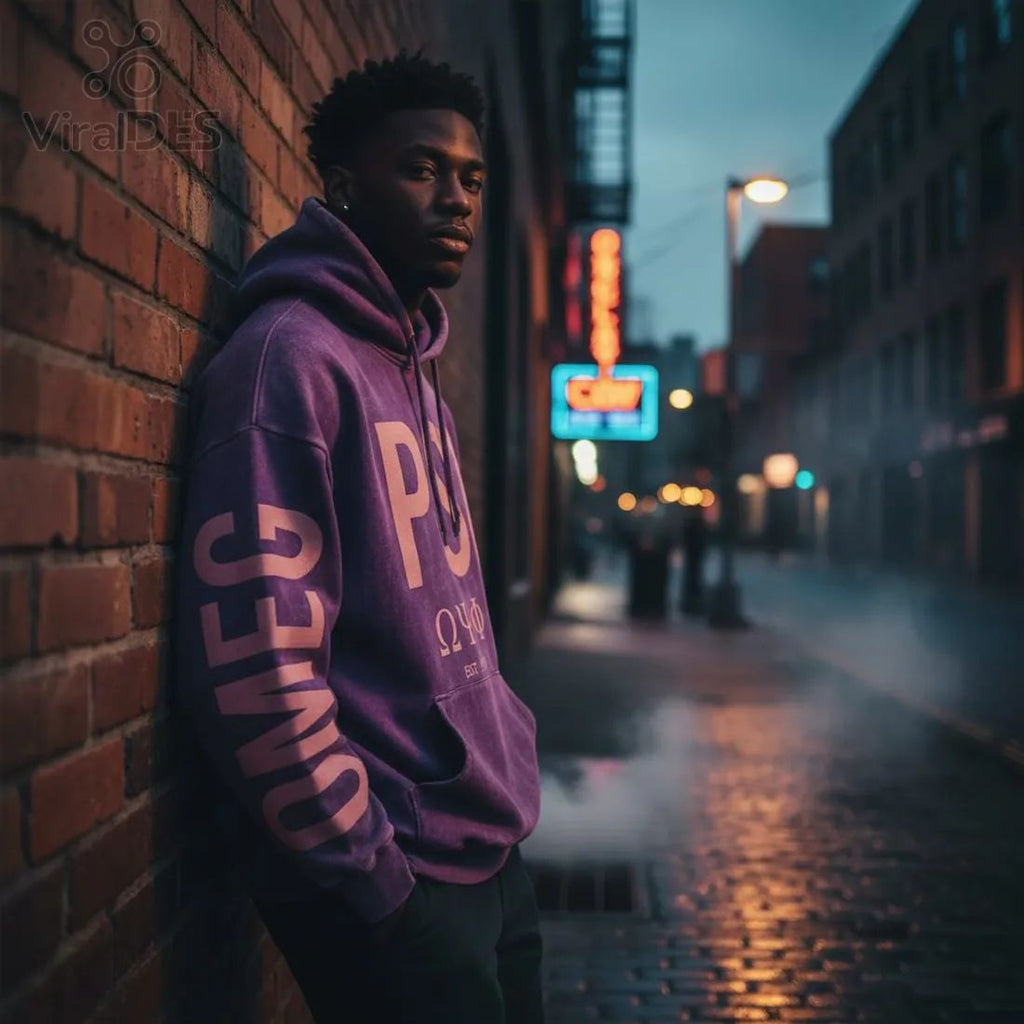 Omega Psi Phi Distressed Vintage Greek Letter Est. 1911 Hoodie