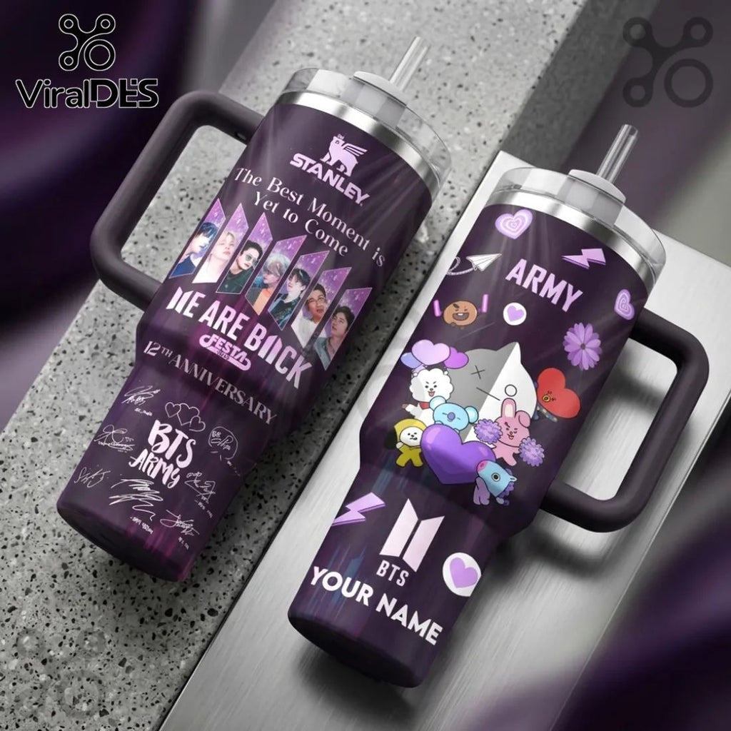BTS Festa 2025 Custom Name Handle Tumbler