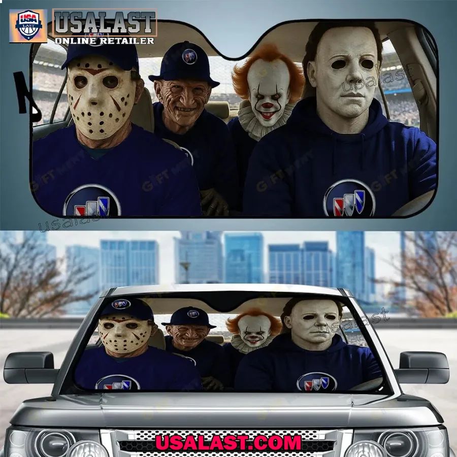 Buick x Horror Movie Characters Car Sunshade, Car Windshield Cover