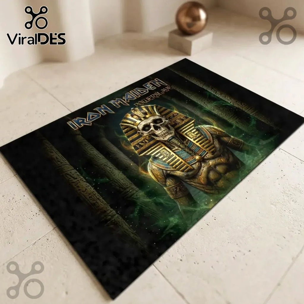 Iron Maiden Powerslave Egyptian Mummy Area Rug