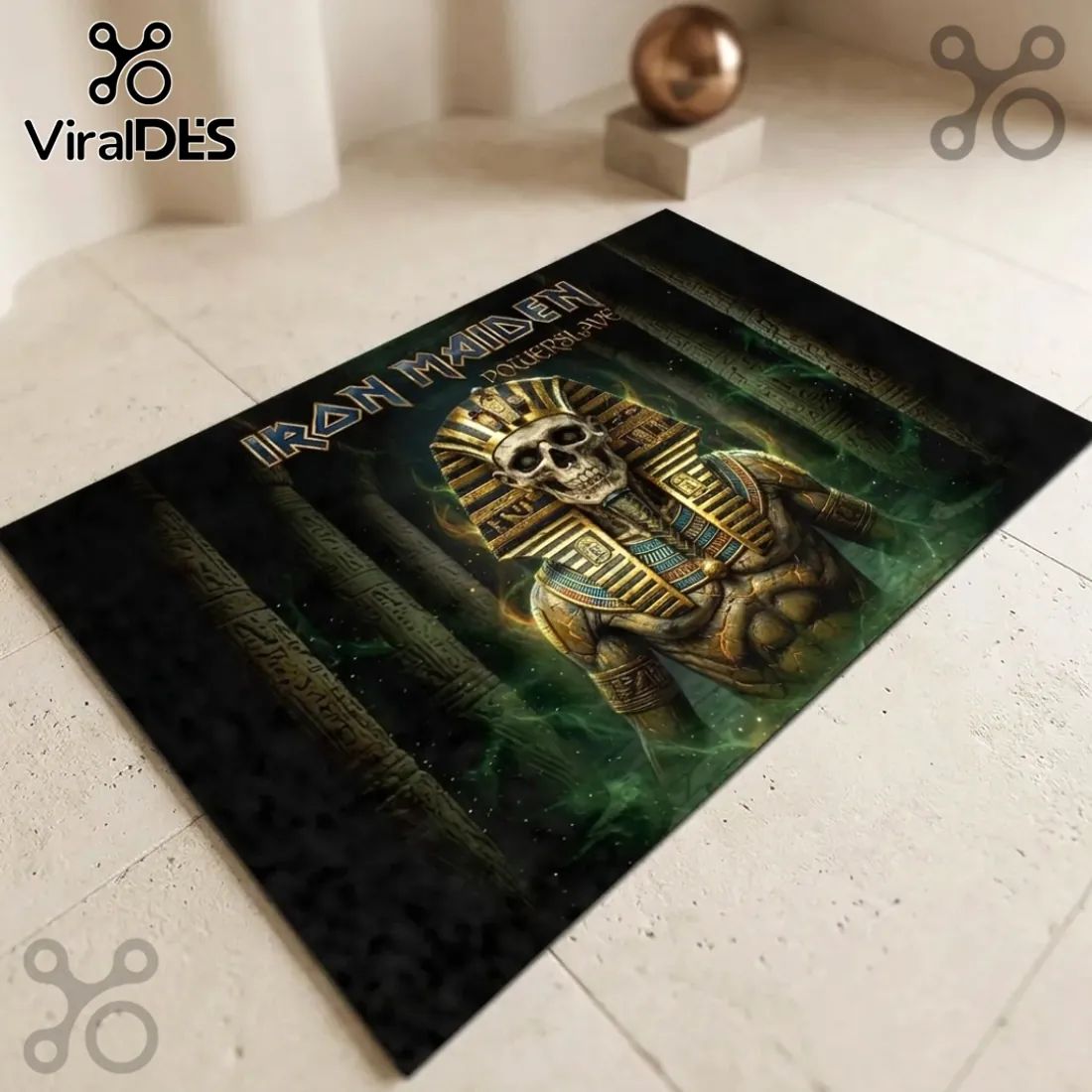 Iron Maiden Powerslave Egyptian Mummy Area Rug