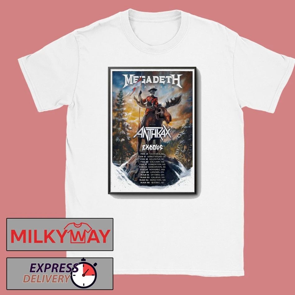Megadeth With Anthrax 2026 Canada Tour Poster shirt
