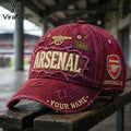 Arsenal FC 1886 Vintage Distressed Maroon Baseball Logo Cap