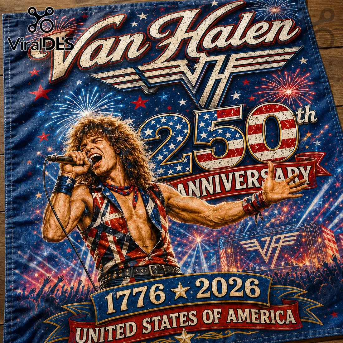 Van Halen x America 250 Years of Freedom 1776-2026 Garden Flag