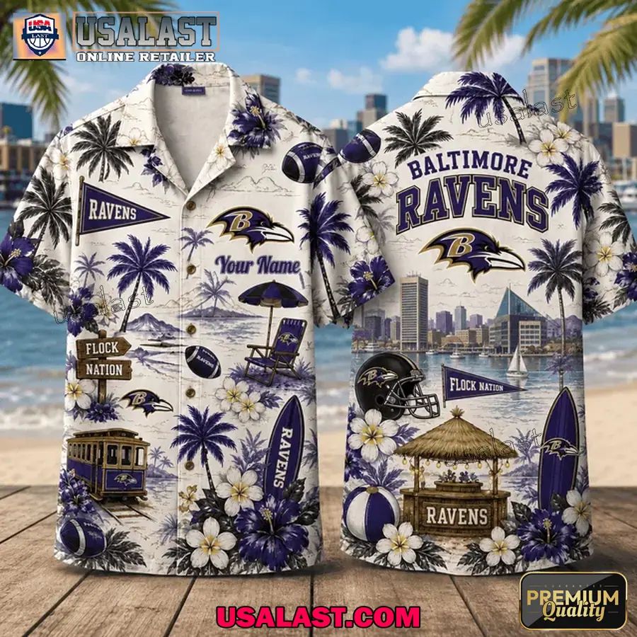 Baltimore Ravens Summer Vibes Custom Hawaiian Shirt