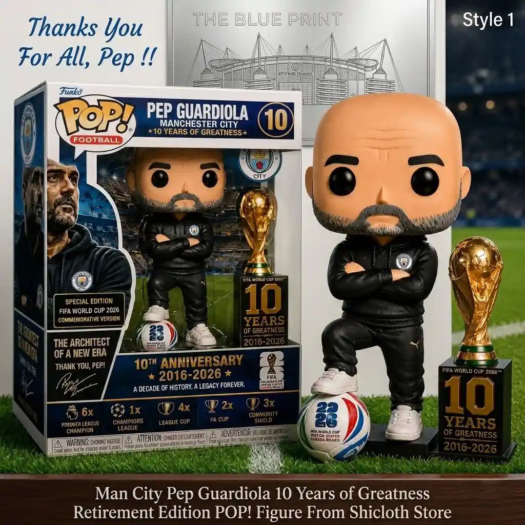Man City Pep Guardiola 10 Years of Greatness Retirement Edition POP! Figure