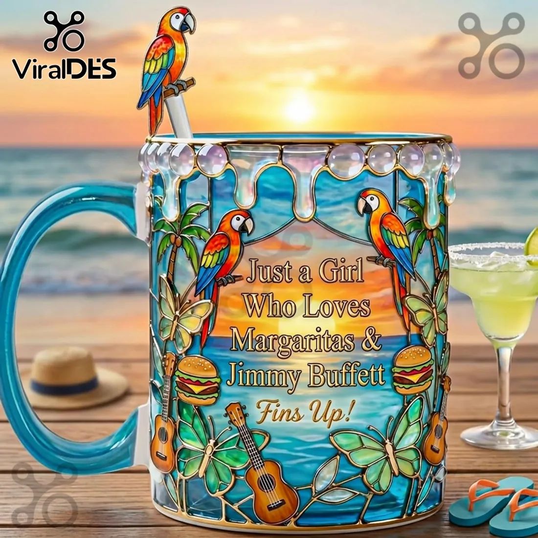 Just a Girl Who Loves Margaritas & Jimmy Buffett Coffee Mug
