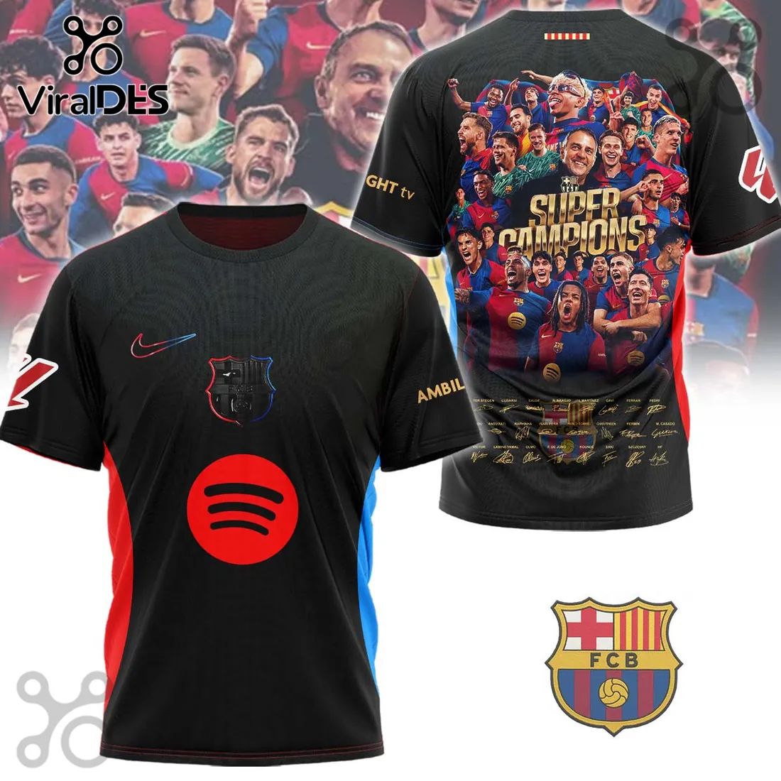 FC Barcelona Super Champions Player Hoodie