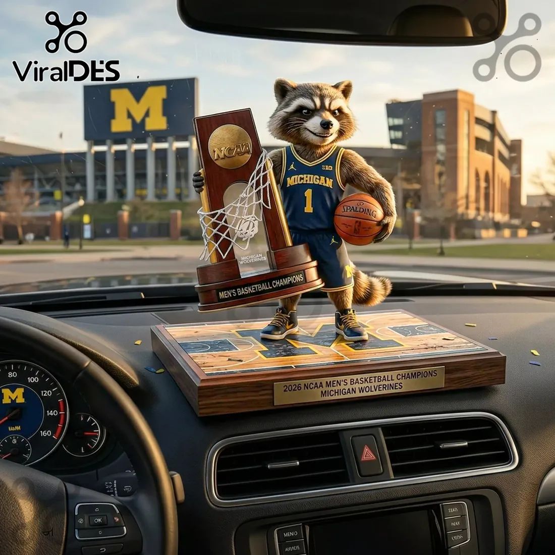 Rocket Raccoon x Michigan Wolverines 2026 Acrylic Plaque