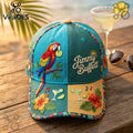 Jimmy Buffett Tropical Parrot and Margarita Adjustable Cap