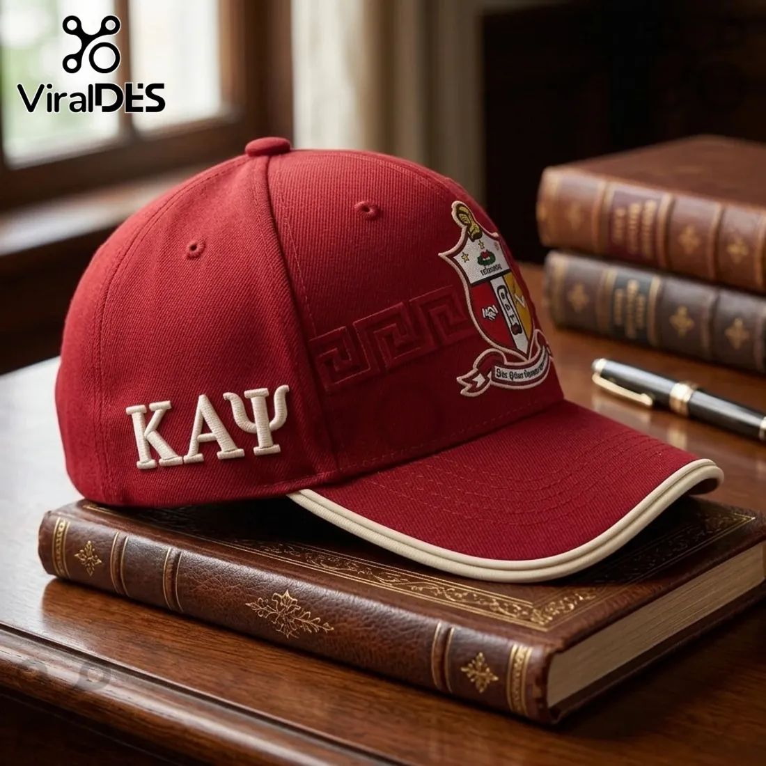 Kappa Alpha Psi 1911 Crimson Embroidered Baseball Cap