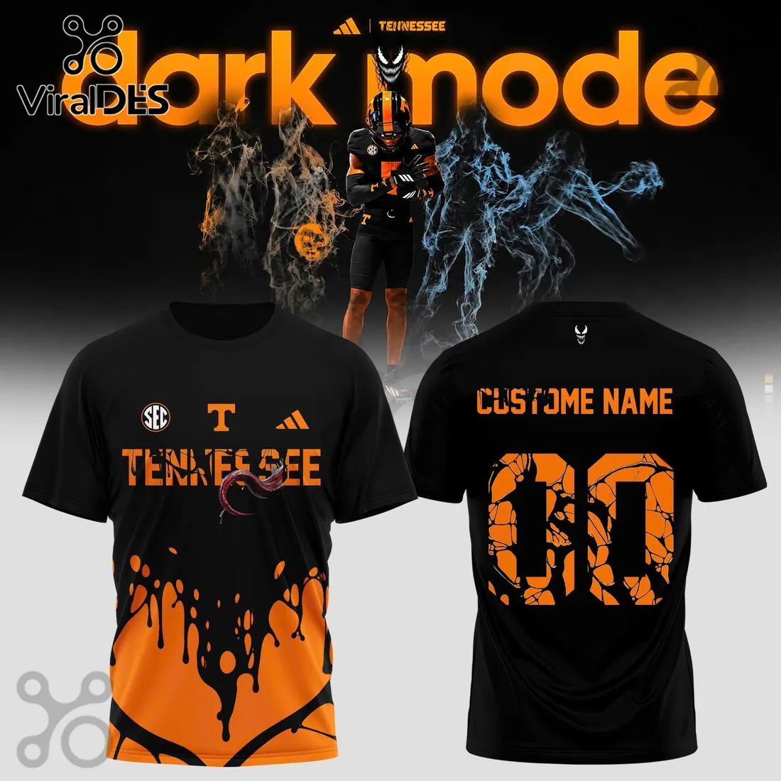 University of Tennessee Dark Mode Personalized T-Shirt