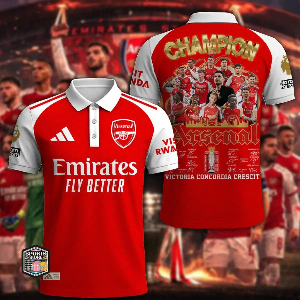 Arsenal Victoria Concordia Crescit Champions Epl 2025-2026 Apparel Collection