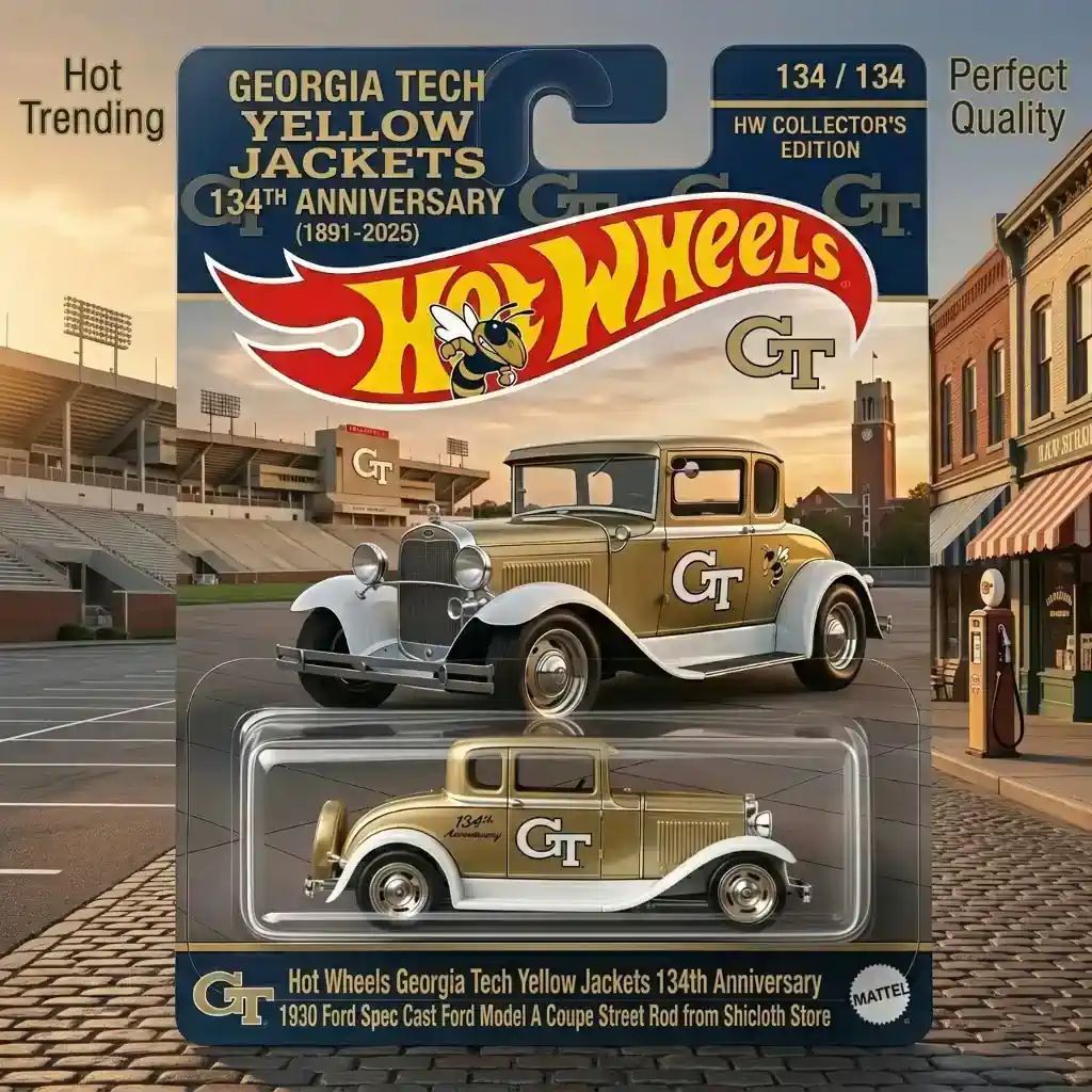 Wheels Georgia Tech Yellow Jackets 134th Anniversary 1930 Ford Spec Cast Ford Model A Coupe Street Rod