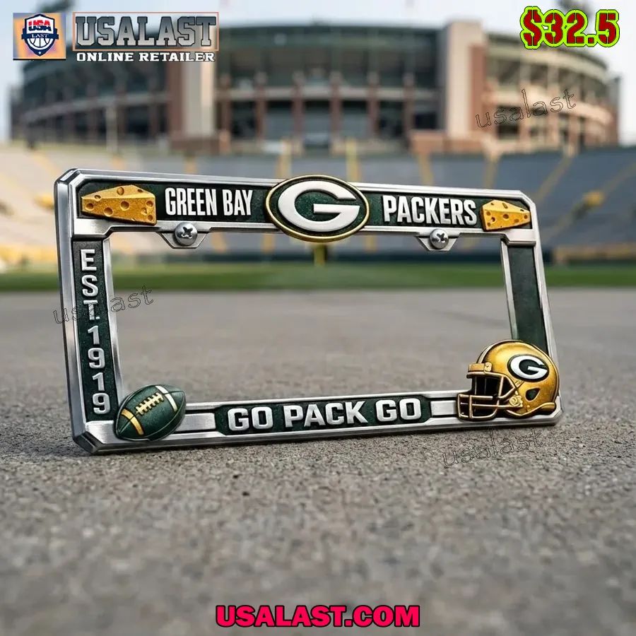 Green Bay Packers Edition Car License Plate Frame