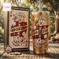 The Red Clay Strays Gold 40oz 3D Embossed King Card Insulated Tumbler With Handle