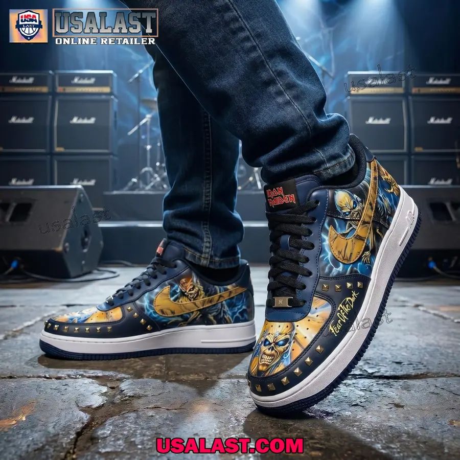 Iron Maiden Air Force 1 Sneakers Fear of The Dark Version