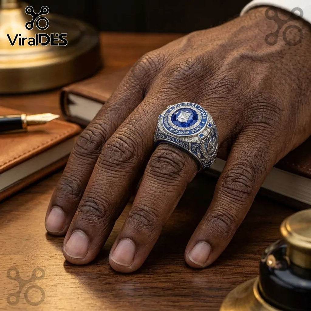 Phi Beta Sigma Brotherhood Scholarship Engraved Ring