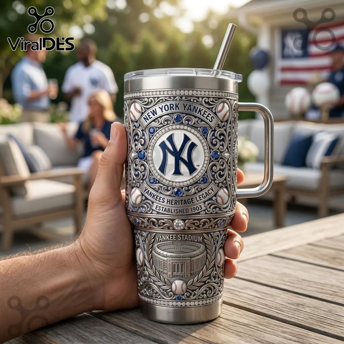 New York Yankees Legacy 40oz Stainless Steel Tumbler