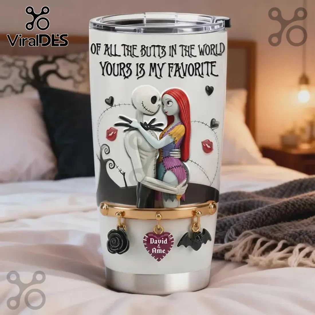Nightmare Before Christmas Jack & Sally Tumbler