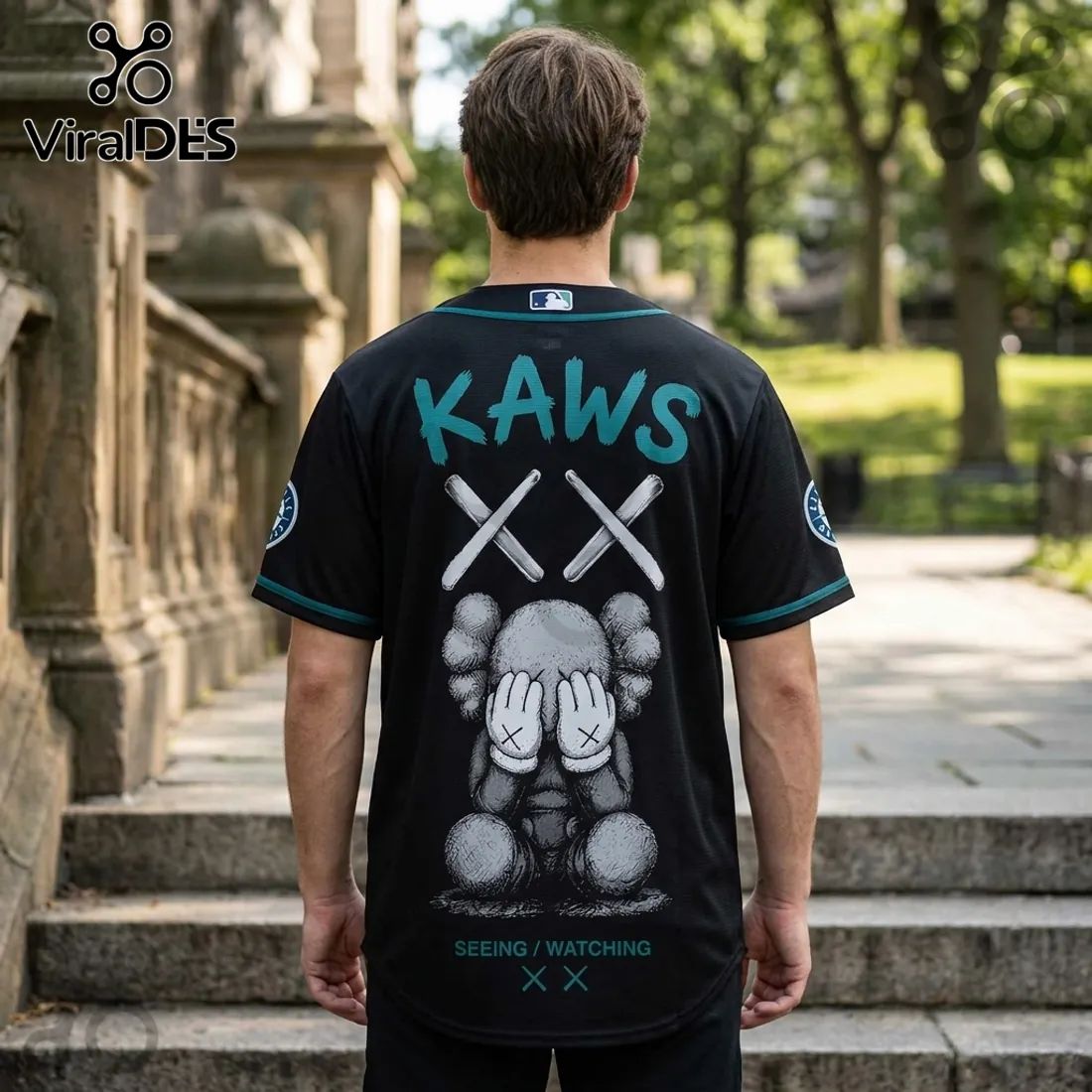 KAWS x Seattle Mariners Blackout Baseball Jersey 2026