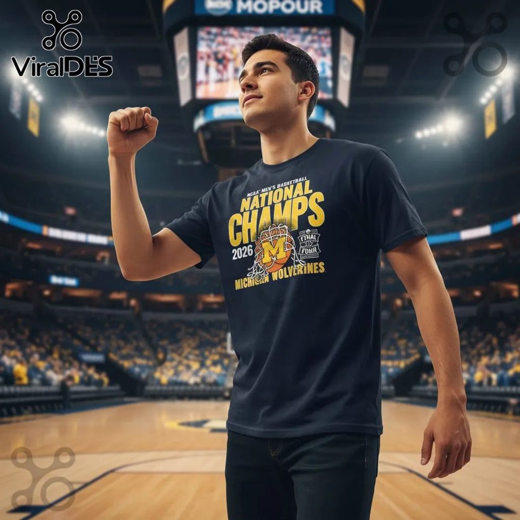 Michigan Wolverines 2026 National Champions NCAA Final Four Basketball T-Shirt