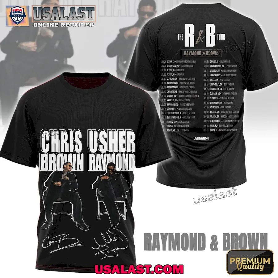 Chris Brown x Usher R&B Tour 2026 Apparel Clothing