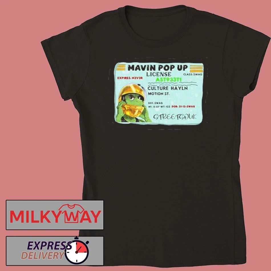 Streetwear License Card Graphic T-Shirt