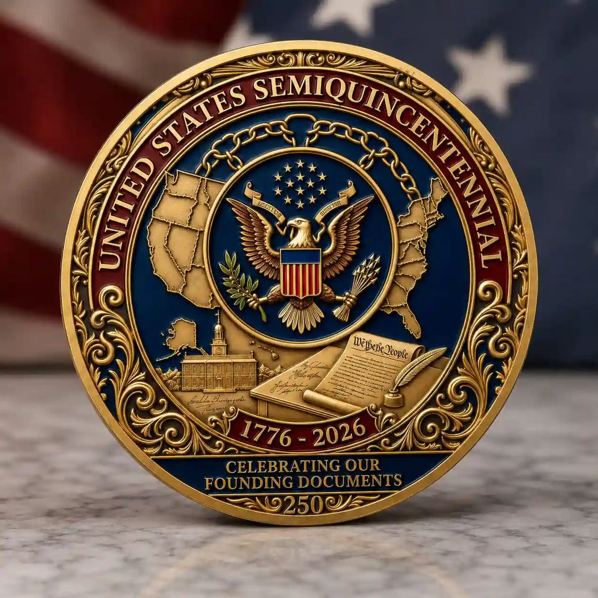 We the People 250th Anniversary Commemorative Coin