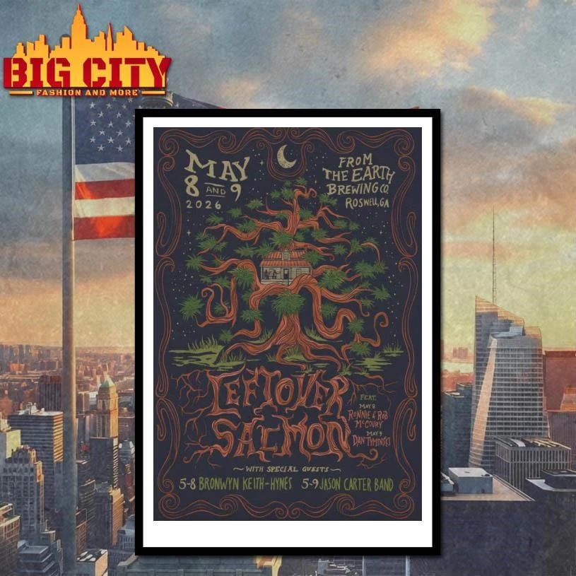 Leftover Salmon Roswell GA Tour On May 8-9 2026 Poster Shirt