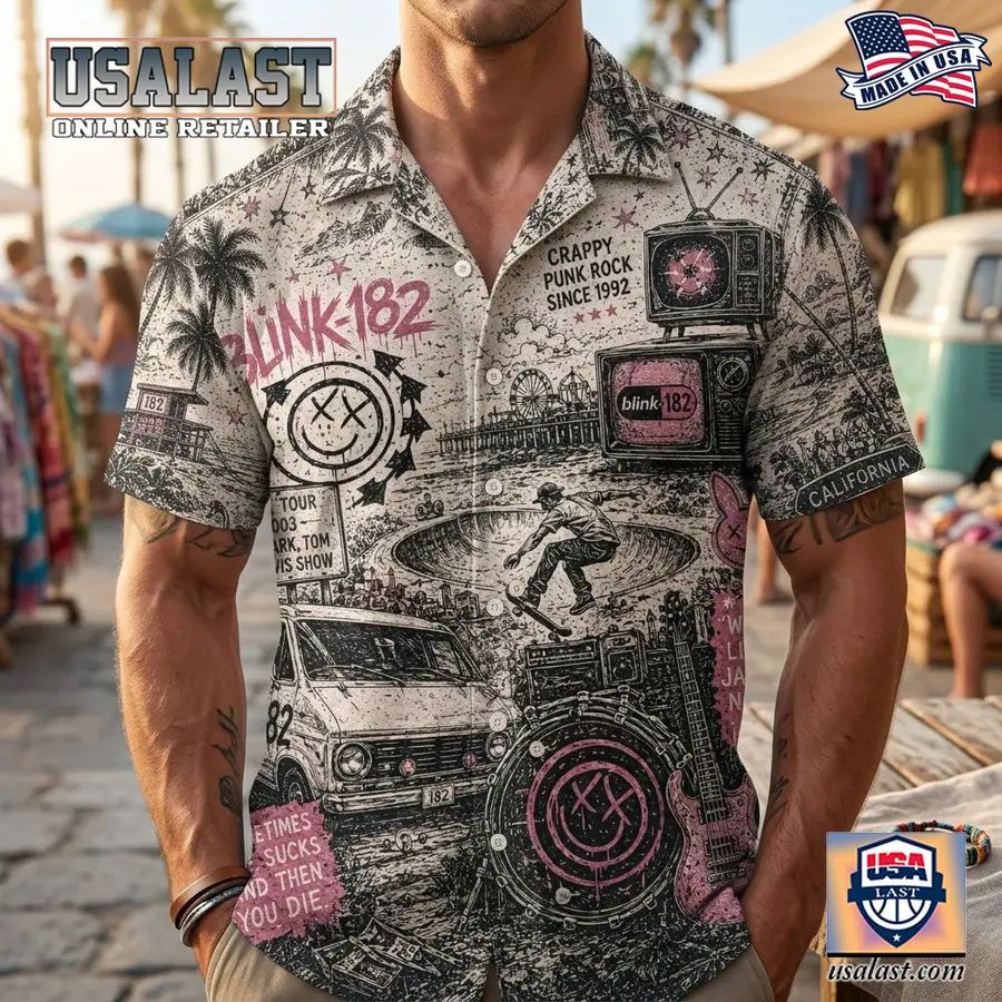 Blink-182 Vintage Tropical Hawaiian Shirt