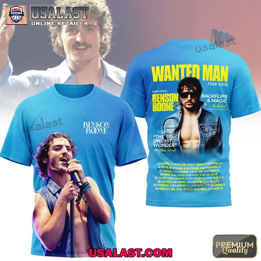 Benson Bonie Wanted Man Tour 2026 3D Shirt