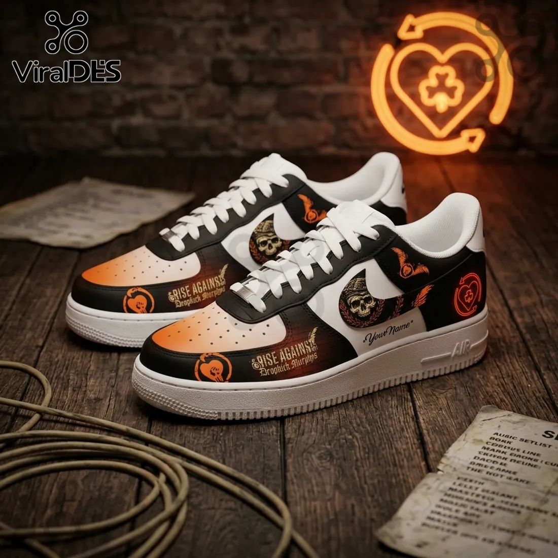 Rise Against x Dropkick Murphys 2026 Tour Air Force Sneakers