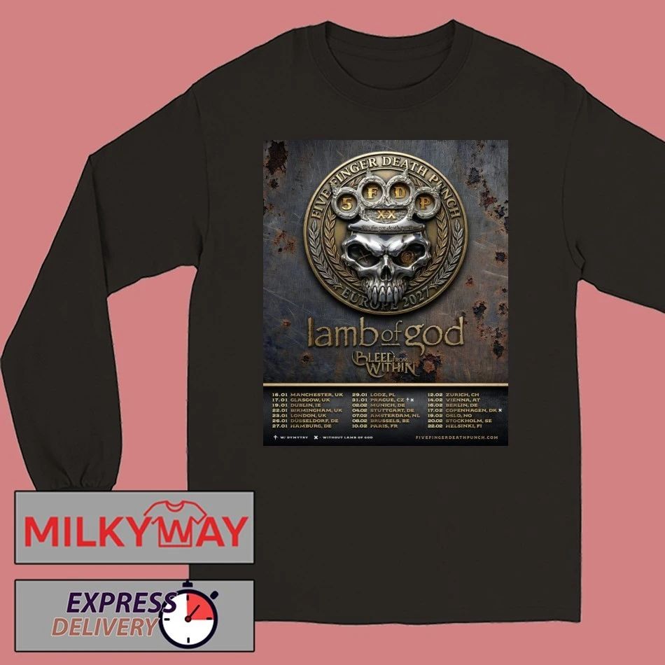 Five Finger Death Punch 20th Anniversary World Tour 2027 Schedule Tour Dates shirt