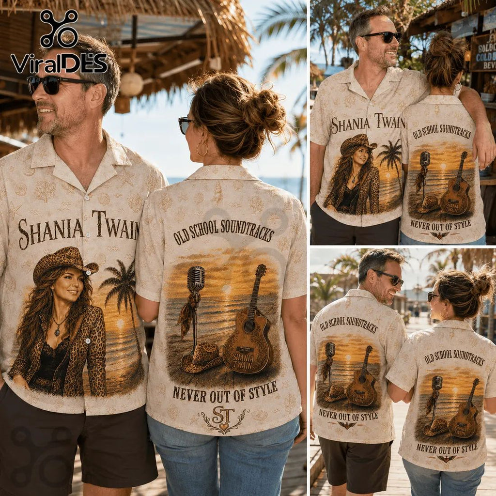 Shania Twain Old School Soundtracks Hawaiian Shirt
