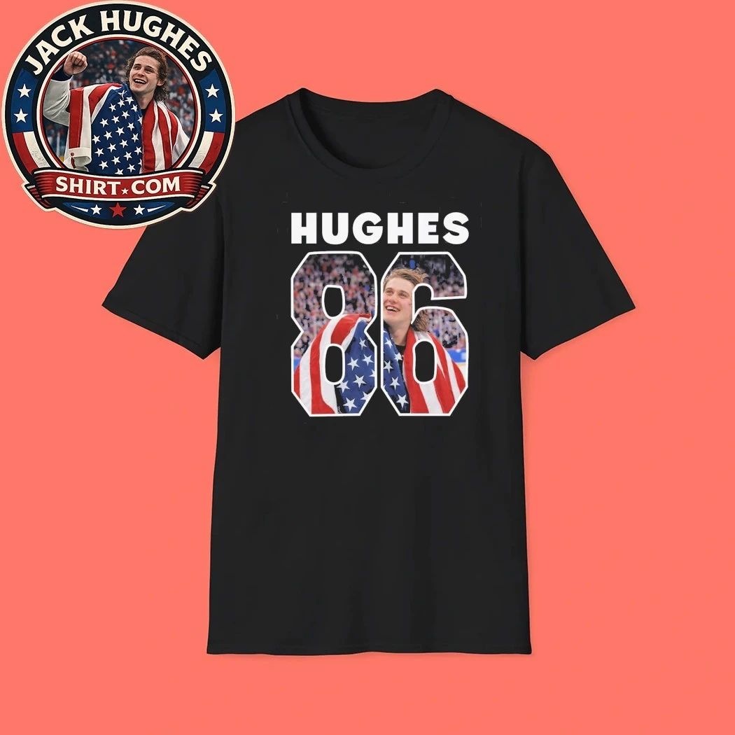 Jack Hughes #86 Usa Gold American Hockey Graphic T-Shirt