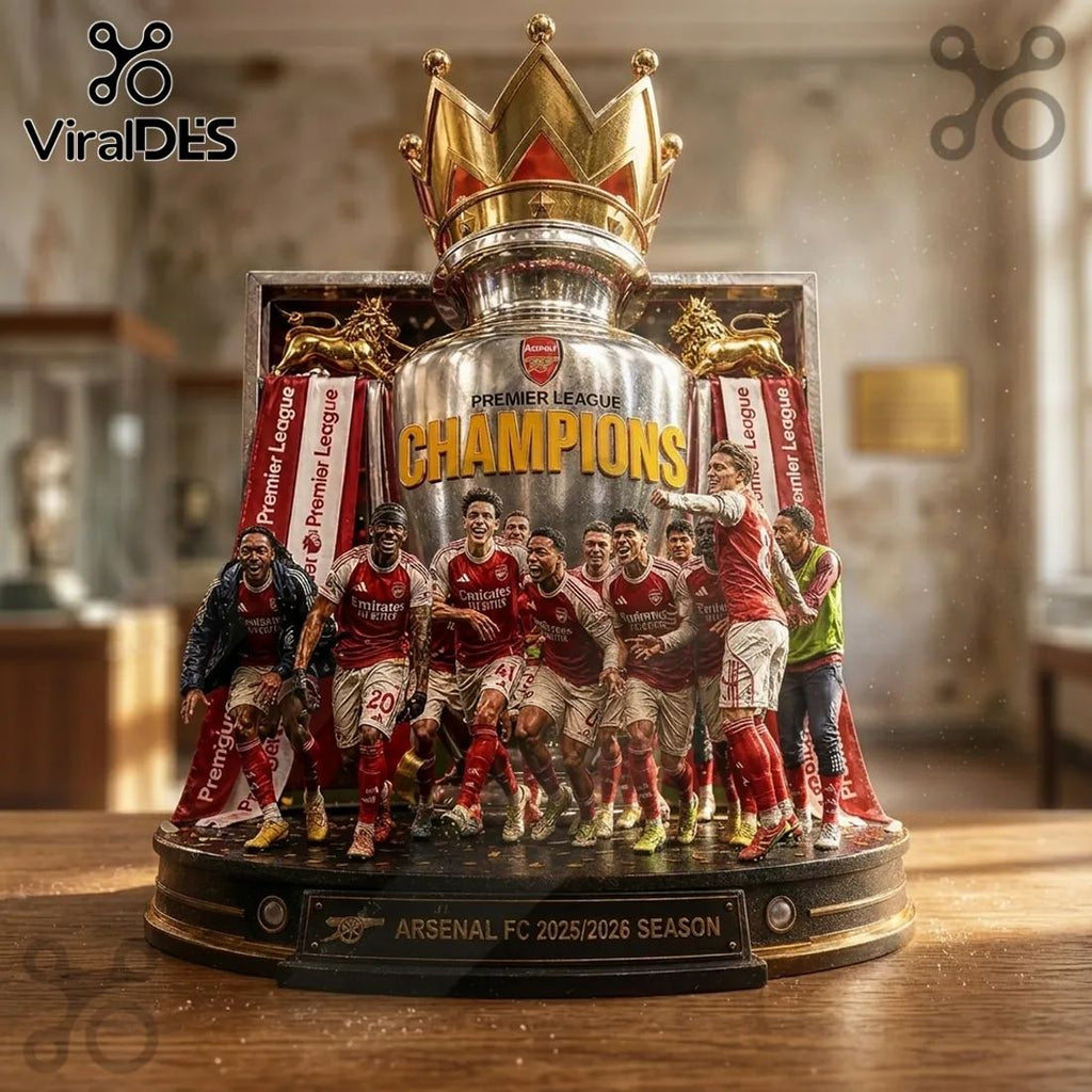 Arsenal FC Premier League Champions 2025/2026 Collectible Acrylic Plaque