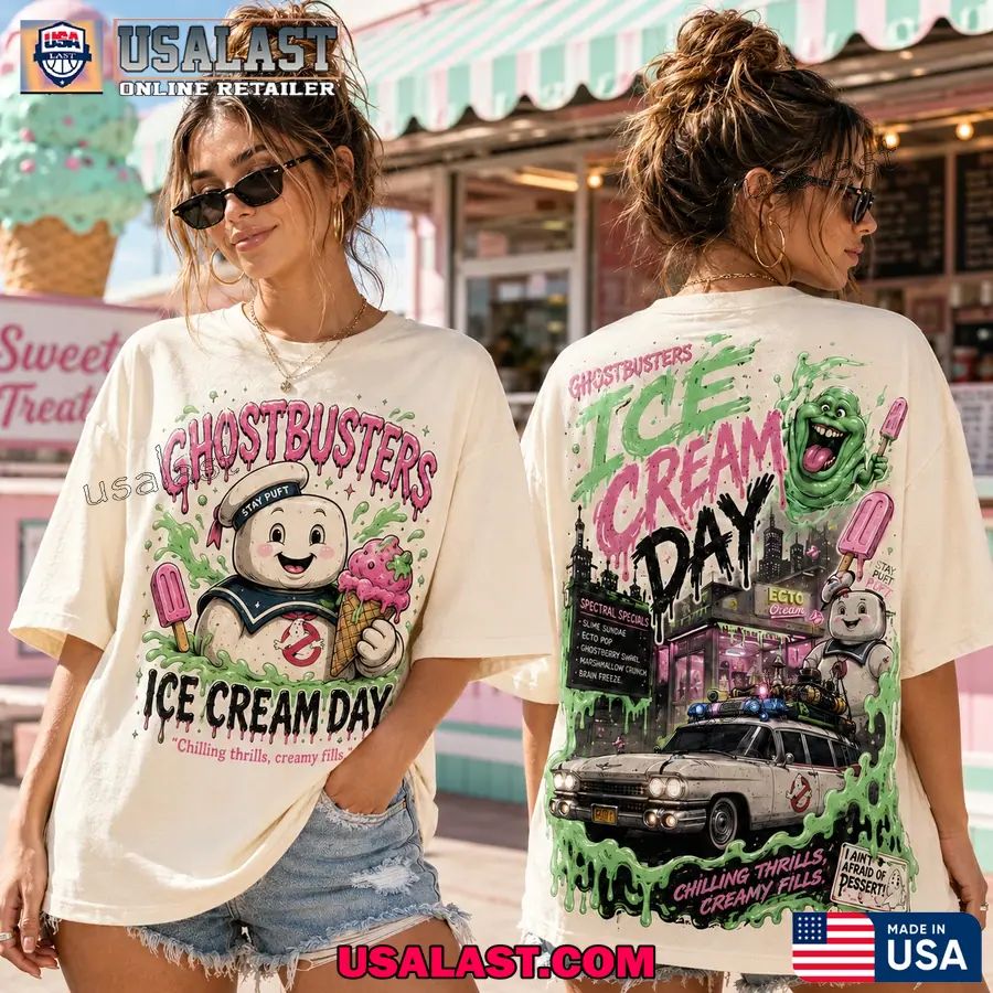 Ghostbusters Ice Cream Day Premium 3D Shirt