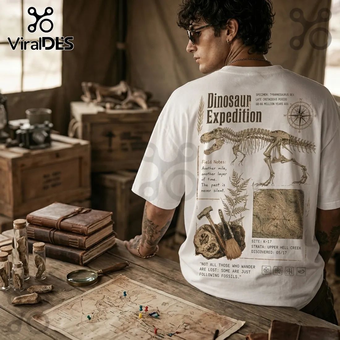 Dinosaur Expedition Tyrannosaurus Rex Fossil T-Shirt