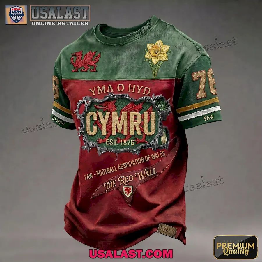 Wales National Football Premium Printed T-Shirt