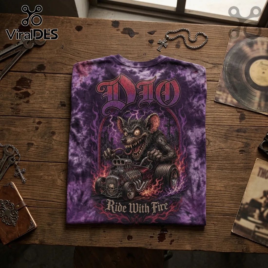 Dio Sacred and Savage Tie-Dye T-Shirt