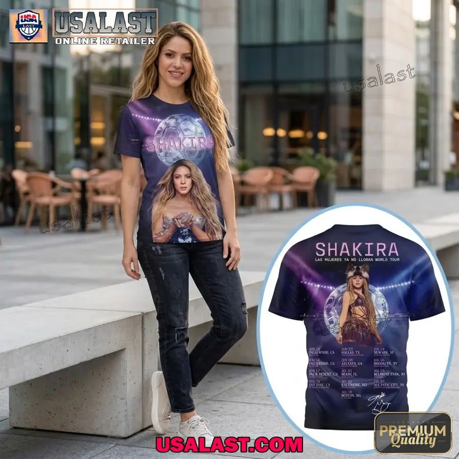 Shakira Las Mujeres Ya No Lloran World Tour 2026 Premium T-Shirt