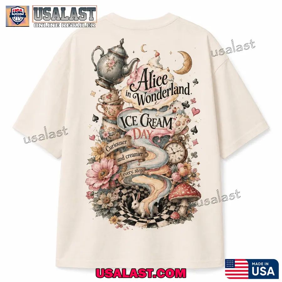 Alice in Wonderland Ice Cream Day Premium 3D Shirt