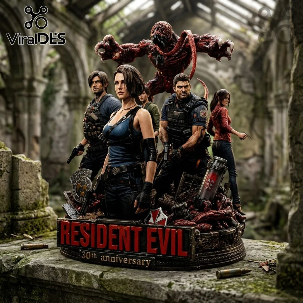 Resident Evil 30th Anniversary 3D Diorama Plaque