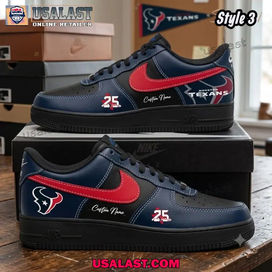 Houston Texans 25th Anniversary Air Force 1 Sneakers