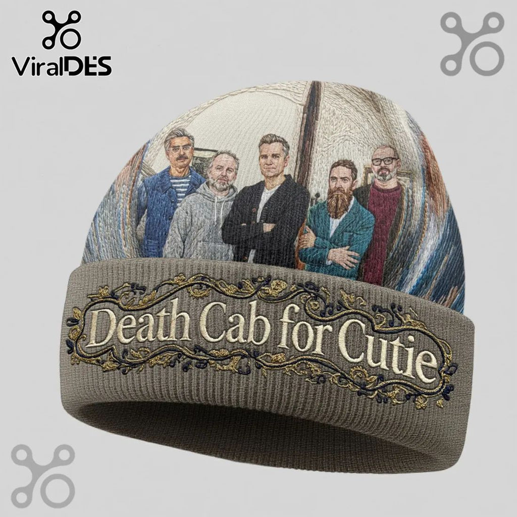 Death Cab for Cutie Embroidered Band Members Vintage Beanie Hat