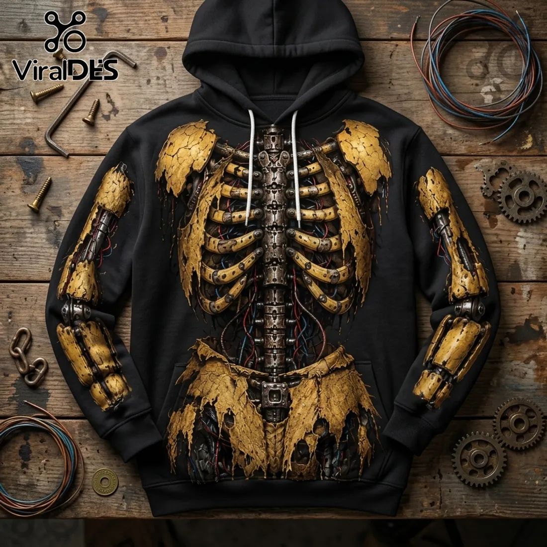 Five Nights at Freddys Chica Mechanical Skeleton Hoodie
